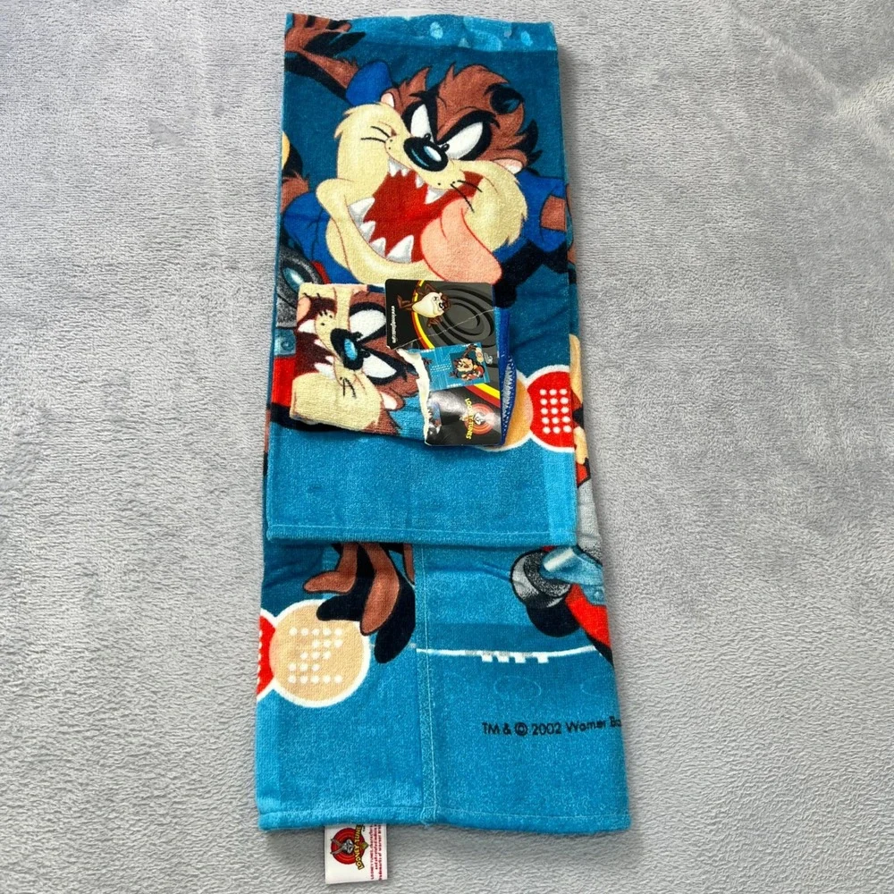 Vtg. 2002 Looney Tunes Taz 2-Piece Bath Set Jay Franco Cotton Towel &‎ Washcloth